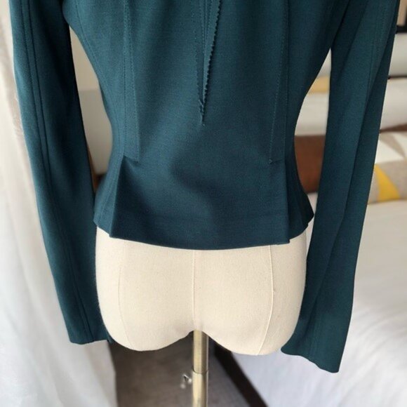 BCBGMaxAzria Fern Green Zip-Front Moto Jacket - Size XXS - Picture 5 of 16